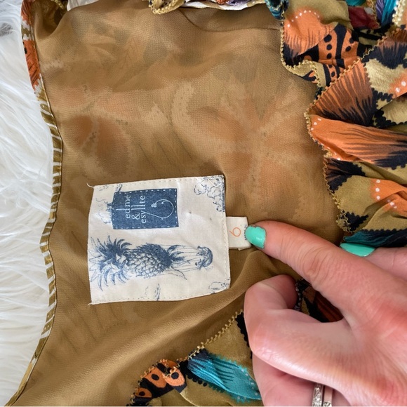 Anthropologie Edme & Esyllte Lappula Silk Dress Size 6 - Picture 10 of 11